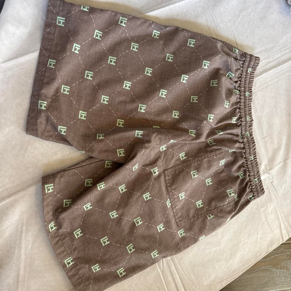 Local Heroes LH Monogram Brown Shorts Style AW22P0024 Size M - Picture 7 of 8
